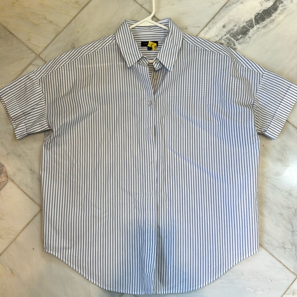 Rag & Bone blue & white striped shirt. Excellent condition